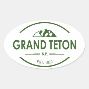 Sticker Ovale Le Parc national de Grand Teton