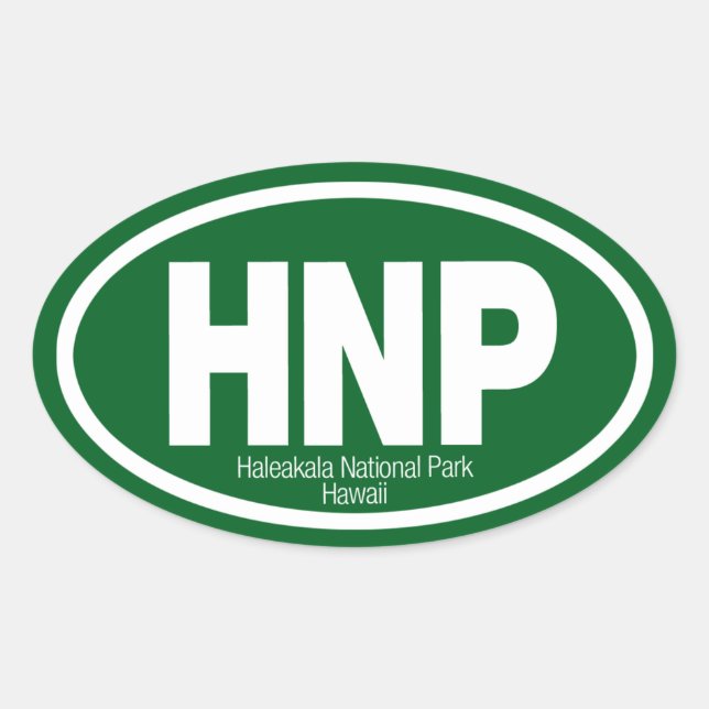 Sticker Ovale Le Parc national de Haleakala (Devant)