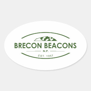 Sticker Ovale Le Parc national des Brecon Beacons