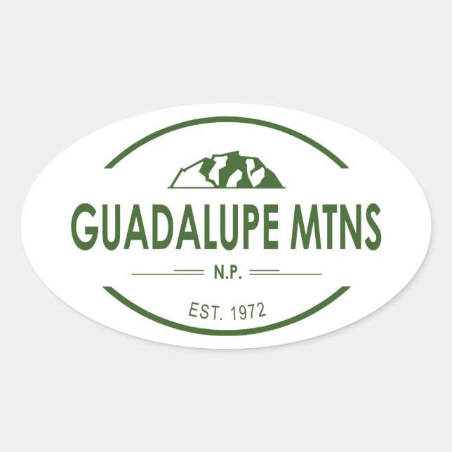 Sticker Ovale Le Parc national des Monts Guadalupe (Devant)