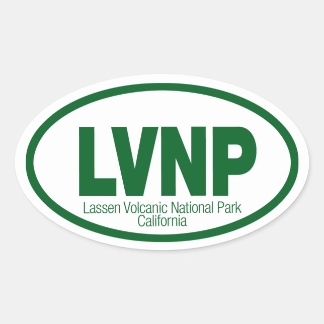 Sticker Ovale Le Parc national volcanique de Lassen (Devant)