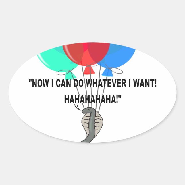 Sticker Ovale Le serpent volant (Devant)