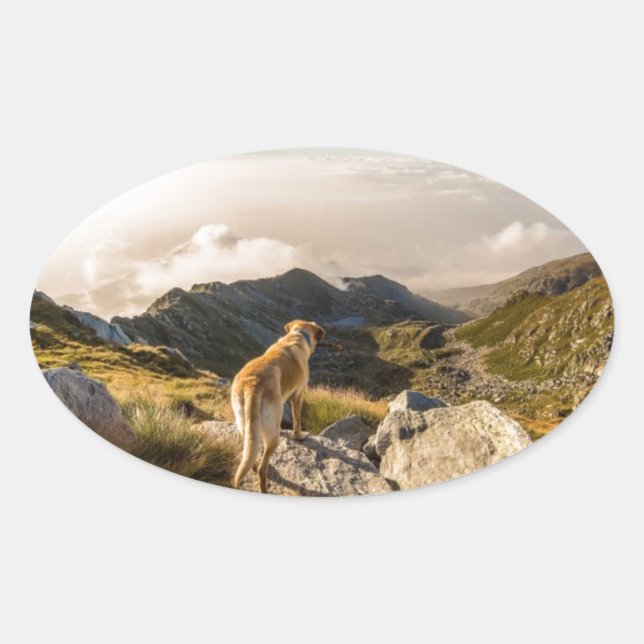 Sticker Ovale Le voyage (Devant)