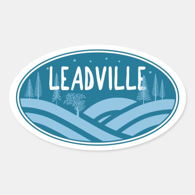 Sticker Ovale Leadville Colorado Extérieur (Devant)
