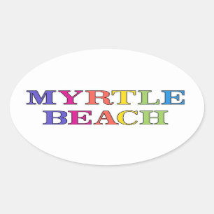 Sticker Ovale Les couleurs de Myrtle Beach