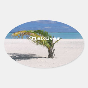 Sticker Ovale Les Maldives