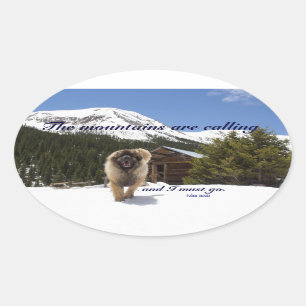 Sticker Ovale Les montagnes appellent