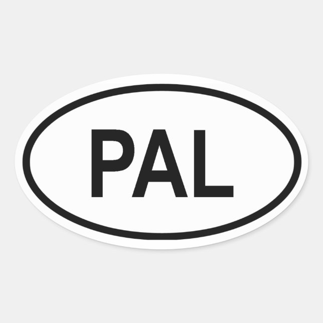 Sticker Ovale Les Palaos "pal " (Devant)