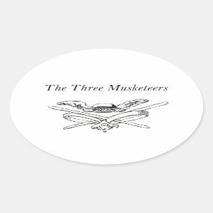 Sticker Ovale Les trois héros des mousquetaires - Alexandre Duma