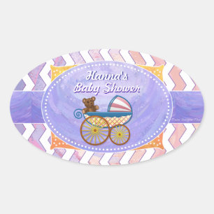 Sticker Ovale Les trucs pour bébés roses et puants