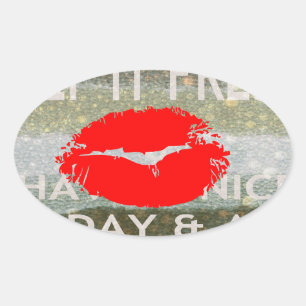 Sticker Ovale Lèvres fraîches, Vibes de pliage : 'Gardez-le frai