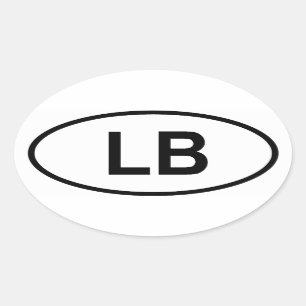 Sticker Ovale Libéria "LB"
