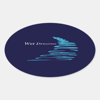 Sticker Ovale Lignes_Rêves Wet