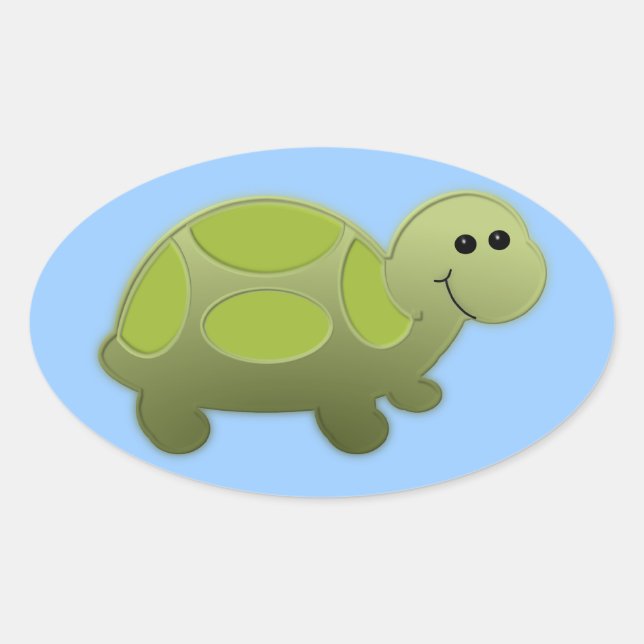 Sticker Ovale Lil Turtle (Devant)
