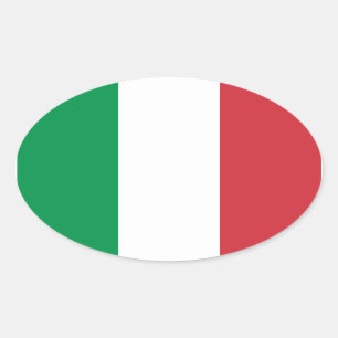 Sticker Ovale L'Italie/drapeau italien