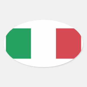 Sticker Ovale L'Italie - drapeau national italien