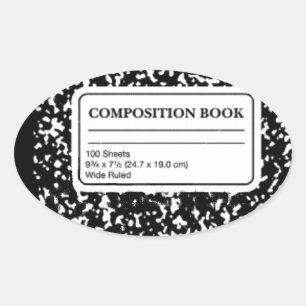 Sticker Ovale Livre de composition