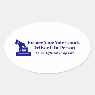 Sticker Ovale Livrez Votre Vote à Temps
