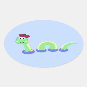 Sticker Ovale Loch Ness Monster