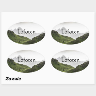 Sticker Ovale Lofoten Norvège