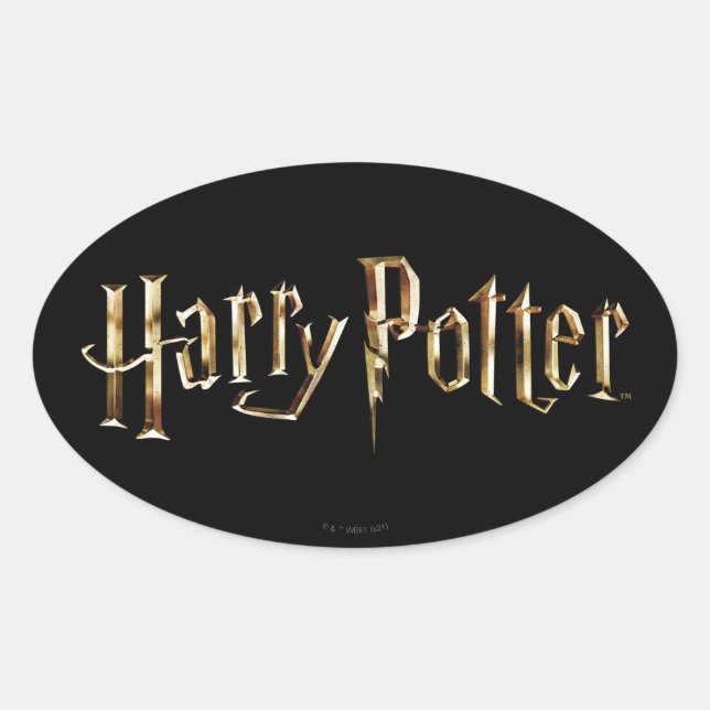 Sticker Ovale Logo Gold Harry Potter (Devant)