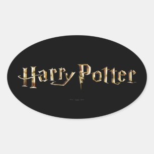 Sticker Ovale Logo Gold Harry Potter