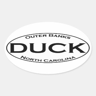 Sticker Ovale Logo ovale de Duck North Carolina