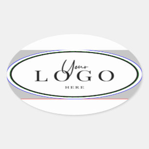 Sticker Ovale Logo personnalisé classique