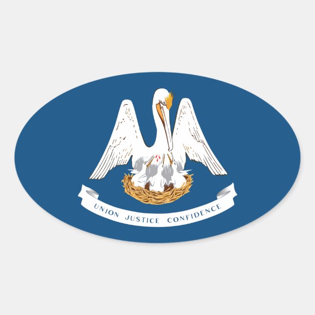 Sticker Ovale Louisiane (Devant)
