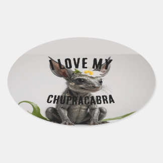 Sticker Ovale Love Chupracabra