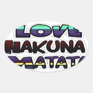 Sticker Ovale Love Hakuna Matata Cadfts