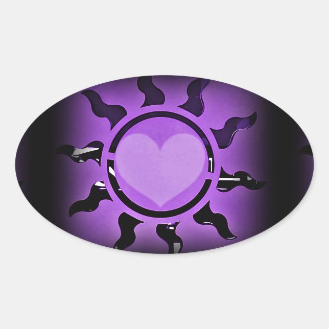 Sticker Ovale Love Shines 4 U_ (Devant)