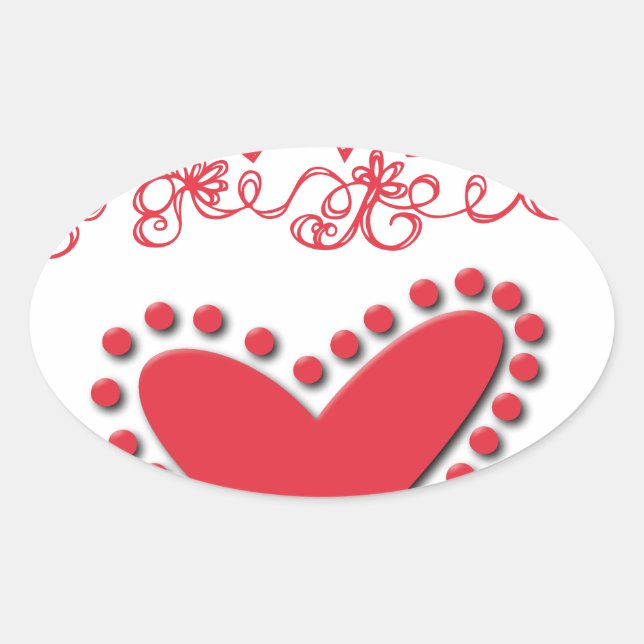 Sticker Ovale lovie (Devant)