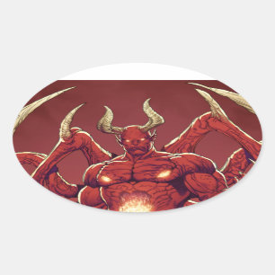 Sticker Ovale Lucifer le diable, prince d'obscurité, Satan