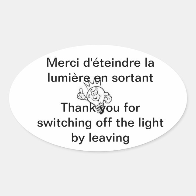 Sticker Ovale lumière (Devant)