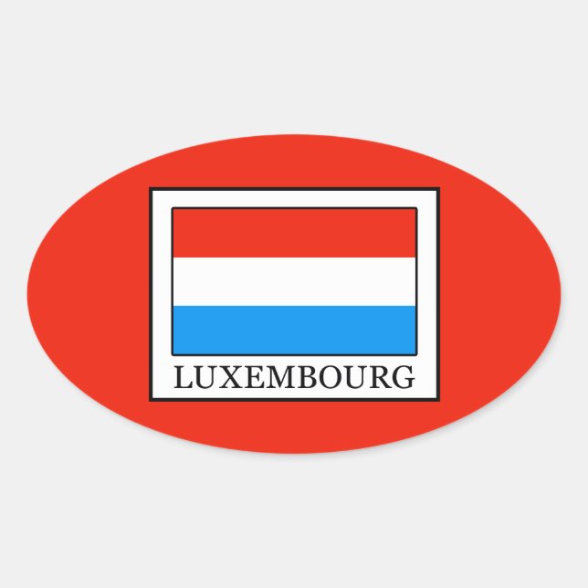 Sticker Ovale Luxembourg (Devant)