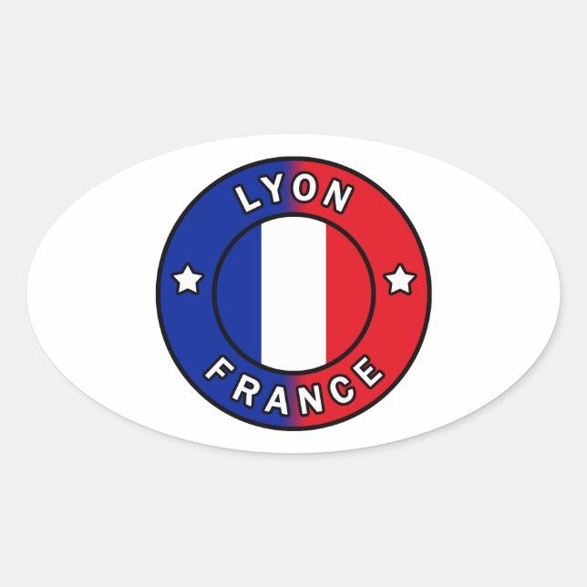 Sticker Ovale Lyon France (Devant)