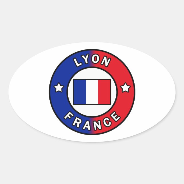 Sticker Ovale Lyon France (Devant)