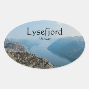Sticker Ovale Lysefjord Norvège