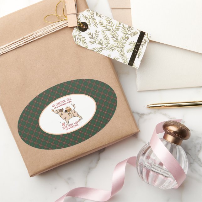 Sticker Ovale MacKinnon Hunting  Scottish Tartan Christmas (Cadeaux)