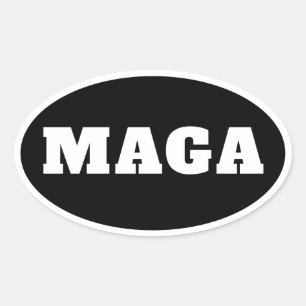 Sticker Ovale MAGA N'a besoin d'aucune description