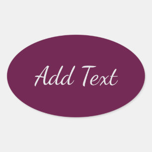 Sticker Ovale Magenta Foncé Uni