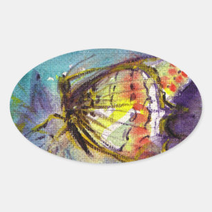 STICKER OVALE MAGIQUE BUTTERFLY