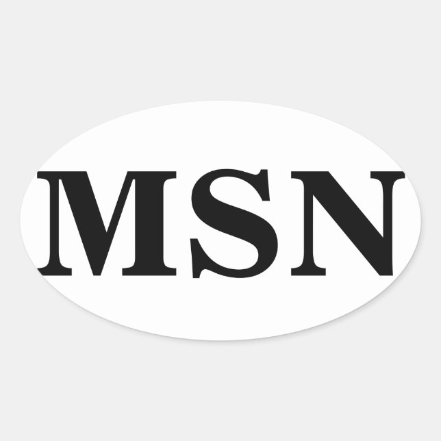 Sticker Ovale Maîtrise en sciences infirmières (Devant)