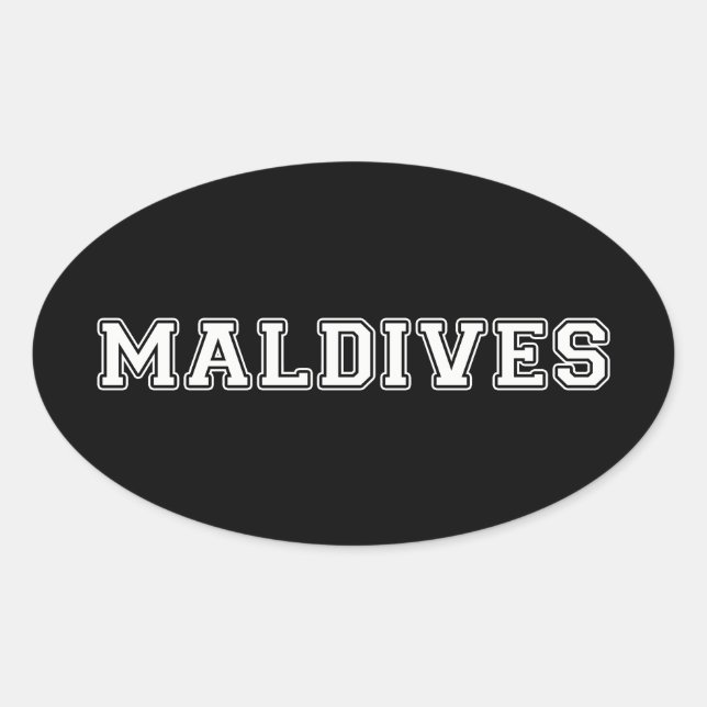 Sticker Ovale Maldives (Devant)