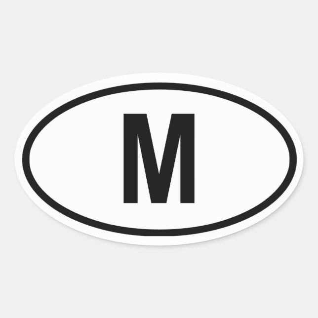 Sticker Ovale Malte "M" (Devant)