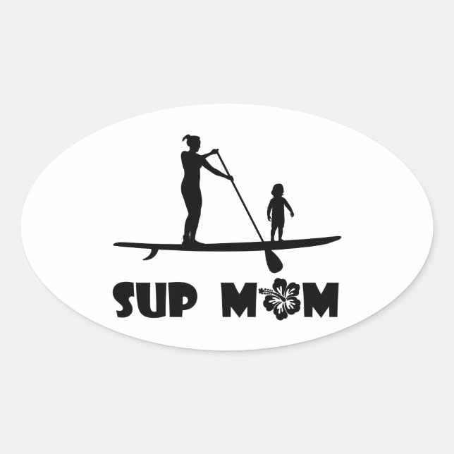 Sticker Ovale Maman SUP (Devant)