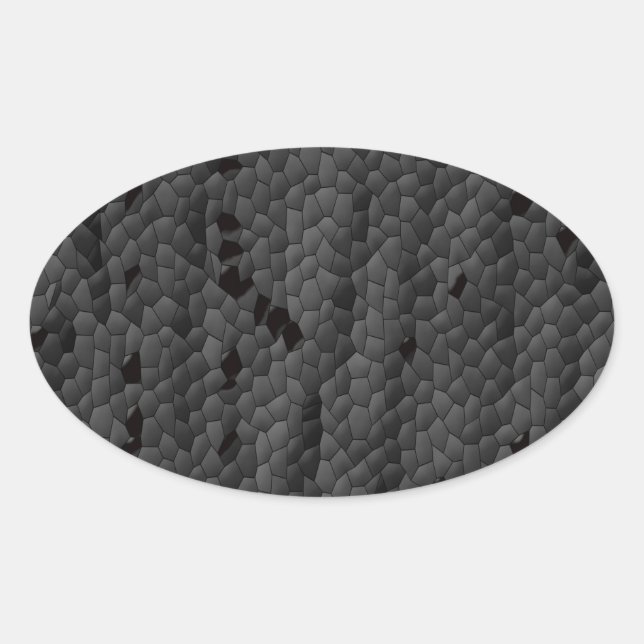 Sticker Ovale Mamba noire dans illustré, Art (Devant)