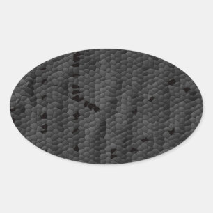 Sticker Ovale Mamba noire dans illustré, Art