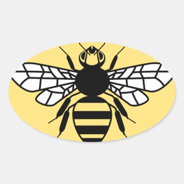 Sticker Ovale Manchester Bee (Devant)